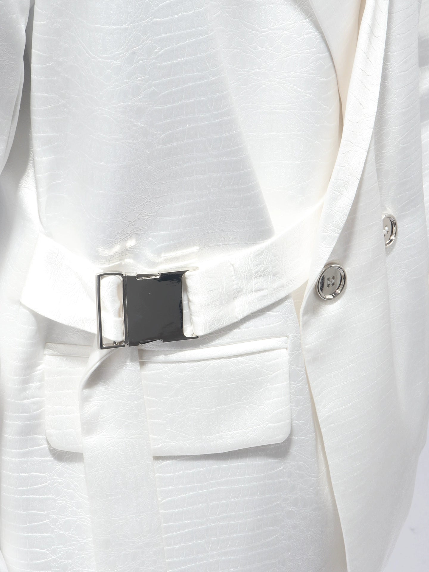 Premium buckle heavy industry shoulder padded blazer male ruffian handsome niche design suit