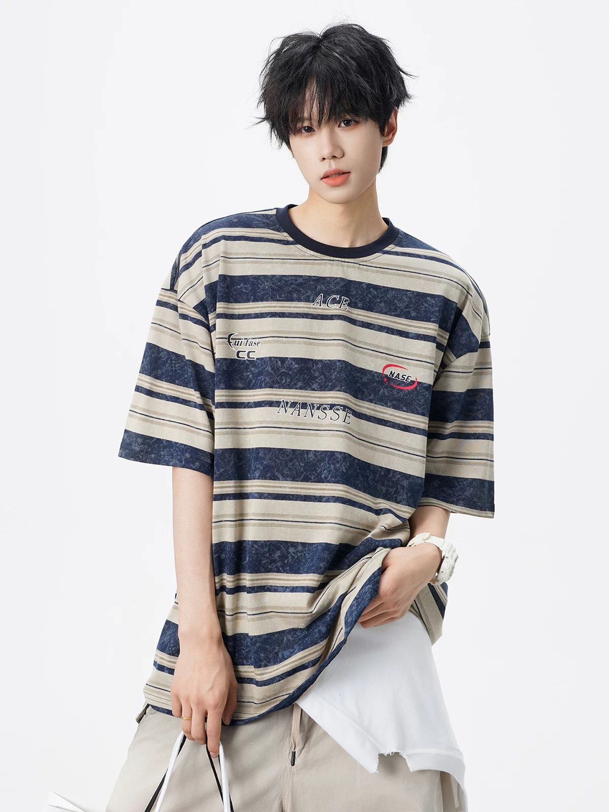 Striped short sleeve t-shirt  SIN050