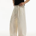 Linen blend retro old money style casual pants - unisex, commute-friendly, everyday versatile, straight leg, wide leg trousers sinclub6943