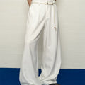 Casual tencel linen blended drapedcasual trousers handmade waist rope easiest for matchloose pants for men sinclub8069