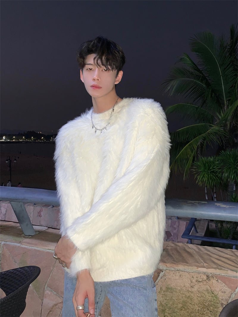 [HOZI] Round Fur Knit st1535