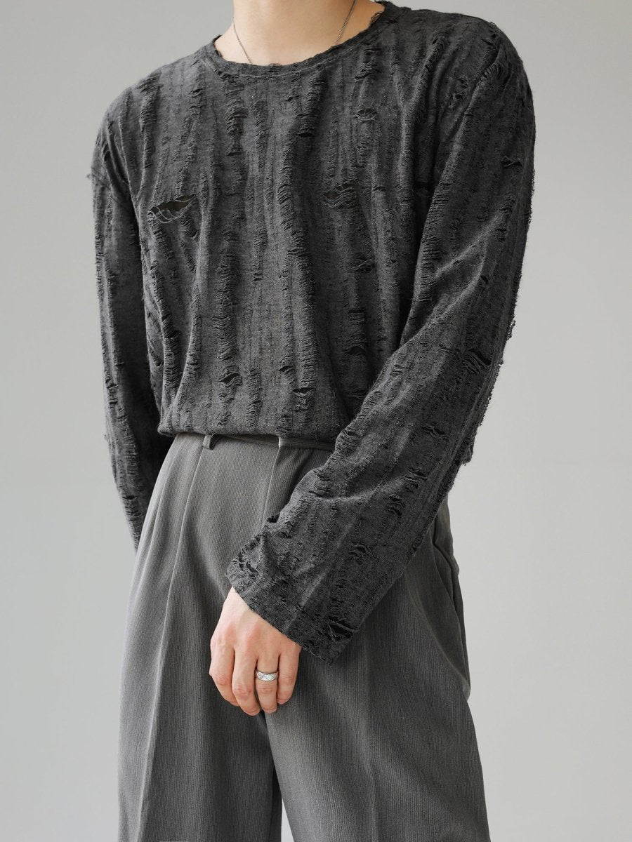 [HOHO]round neck hole T-shirt st2350