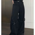 [CUIBUJU] strap design straight suit pants st1755