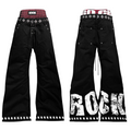Spring & fallnew arrivaloriginal niche style double waist drawstringcontrast color scimitar jeans stacked sense of designpants for men and women  sinclub6775