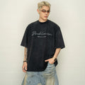 Distressed hotfix rhinestone cotton short-sleeve t-shirt - summer crisp, relaxed fit, versatile tee sinclub9056