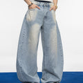 Heavy industry full diamond washed straight-legjeanseasiest for matchcasualloose wide legpantsmen sinclub6590