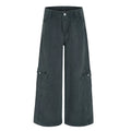 American retroworkwear loose pants men's loose large flap pocket pantssense of designcasualpants trendy sinclub6852