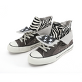 Zebra Haircalf Star Canvas Sneakers-sinclub80