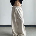 Old money style retro linen casual pants Men sinclub8896