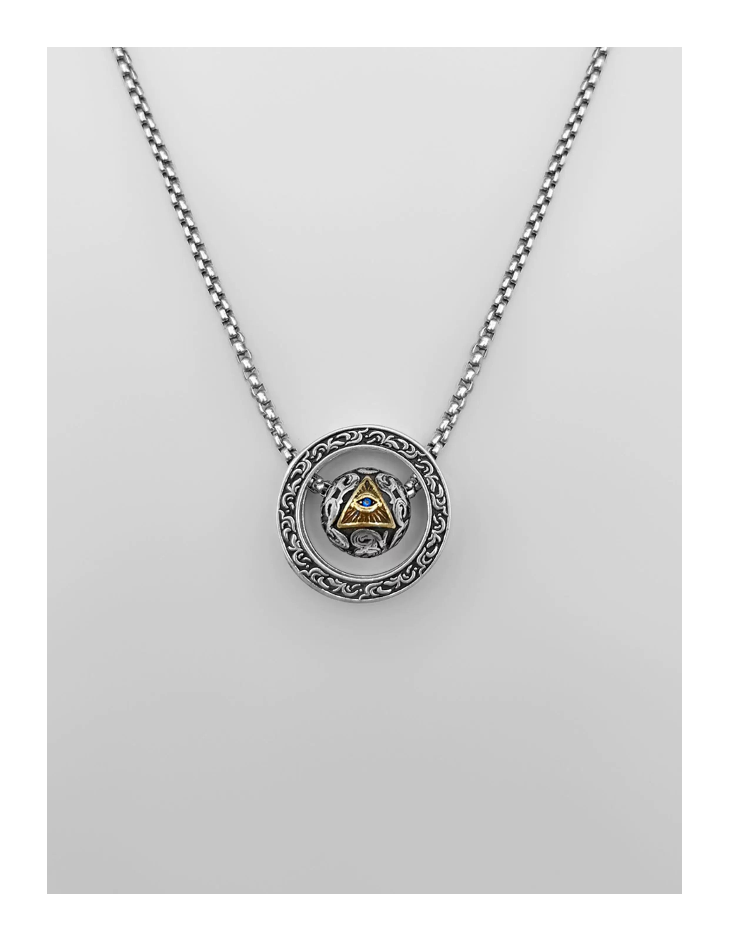 God's eye transfer bead necklace