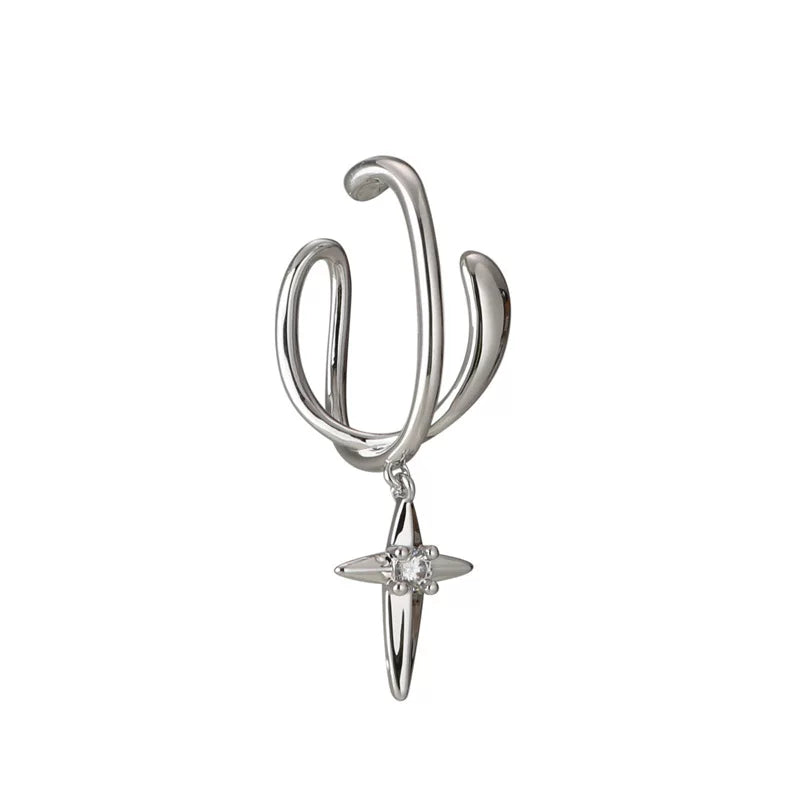 925 silver stud earrings for men, trendy classysense niche earrings