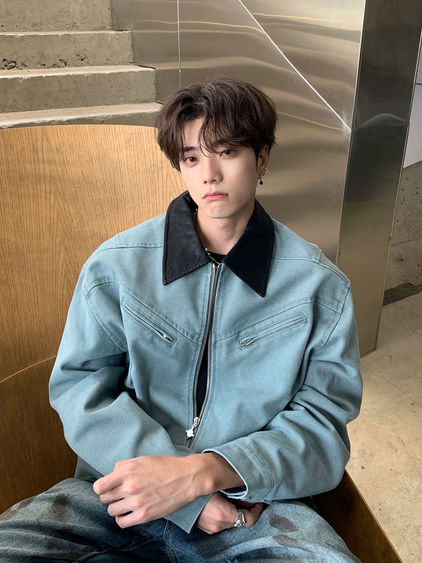 New detroit jacket for men - spring/autumn american style trendy retro heavyweight washed premium feel jacket  SIN064