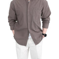 Premium long-sleeved white casual shirt SIN0950