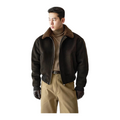 Short woolen flight jacket   SIN0868