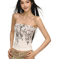 American retro spicy girl outerwear bandeau cami top　　WY012