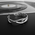 Original extinction series y2k sterling silver bracelet - unisex couple's design, high-end feel, adjustable bangle