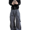 Street heavy industry baggy old money retro washed distressed straight-legcasualworkwear pants  SIN0876