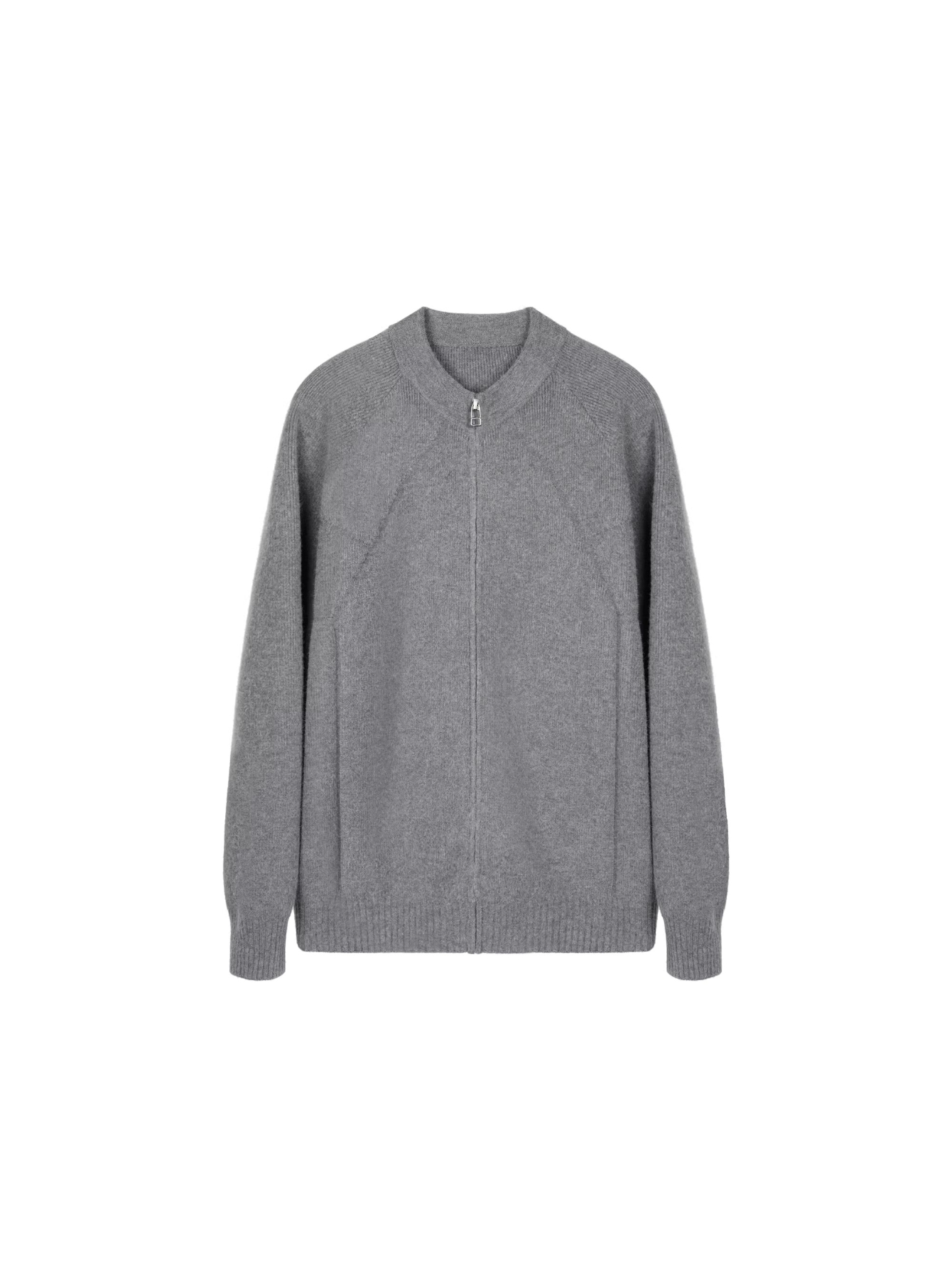 Double-strand 48-count round neck zipper sweateroutwear lazy atmosphere knittingcardigan inner wear for men sinclub6871