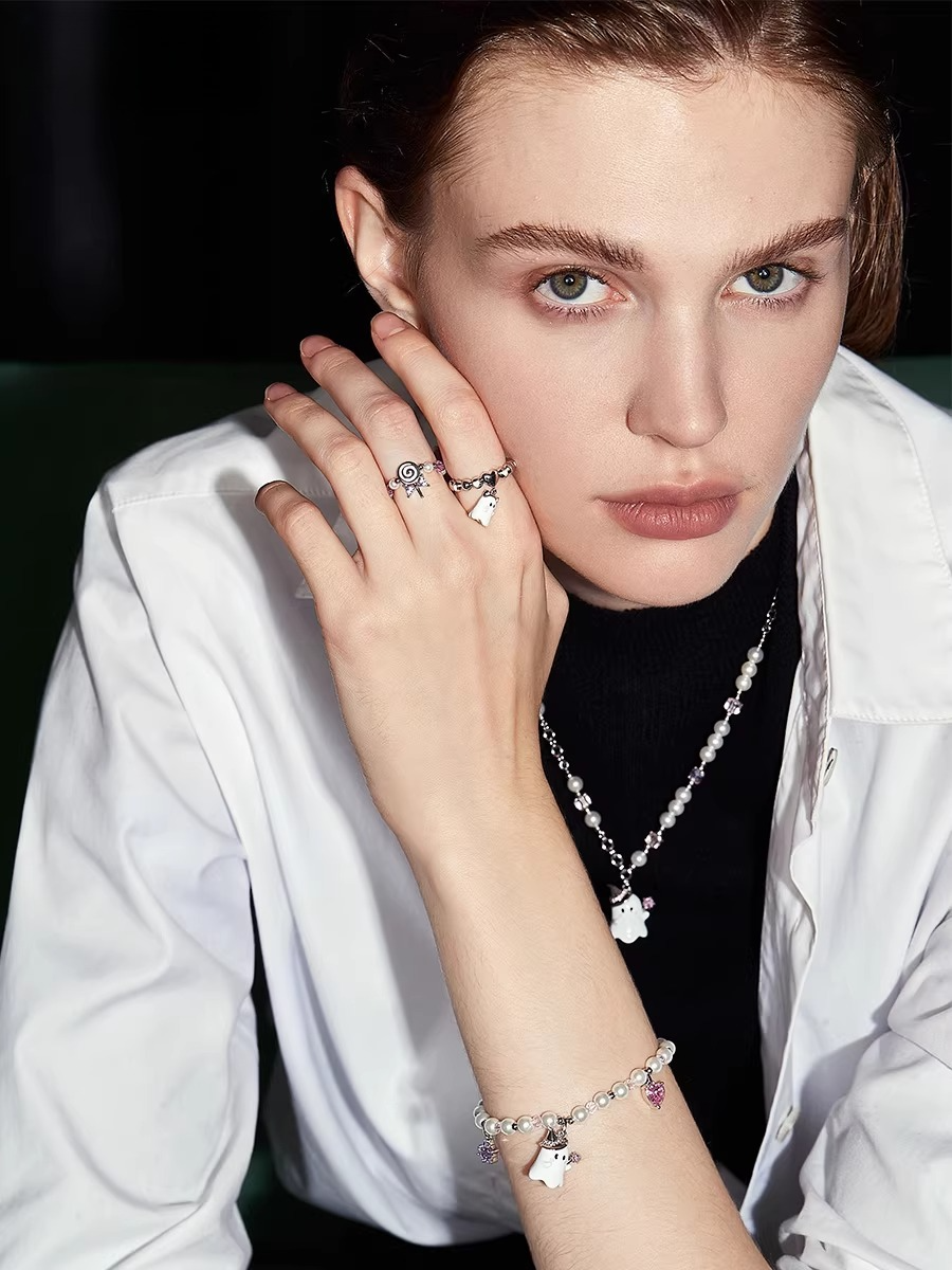 Little Ghost Ring Female Niche Design Ring High Sense Open Index Finger    WY018