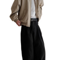 Winter american retro stand collar cotton-padded wool blend "maillard" jacket - relaxed fit outerwear  SIN0888
