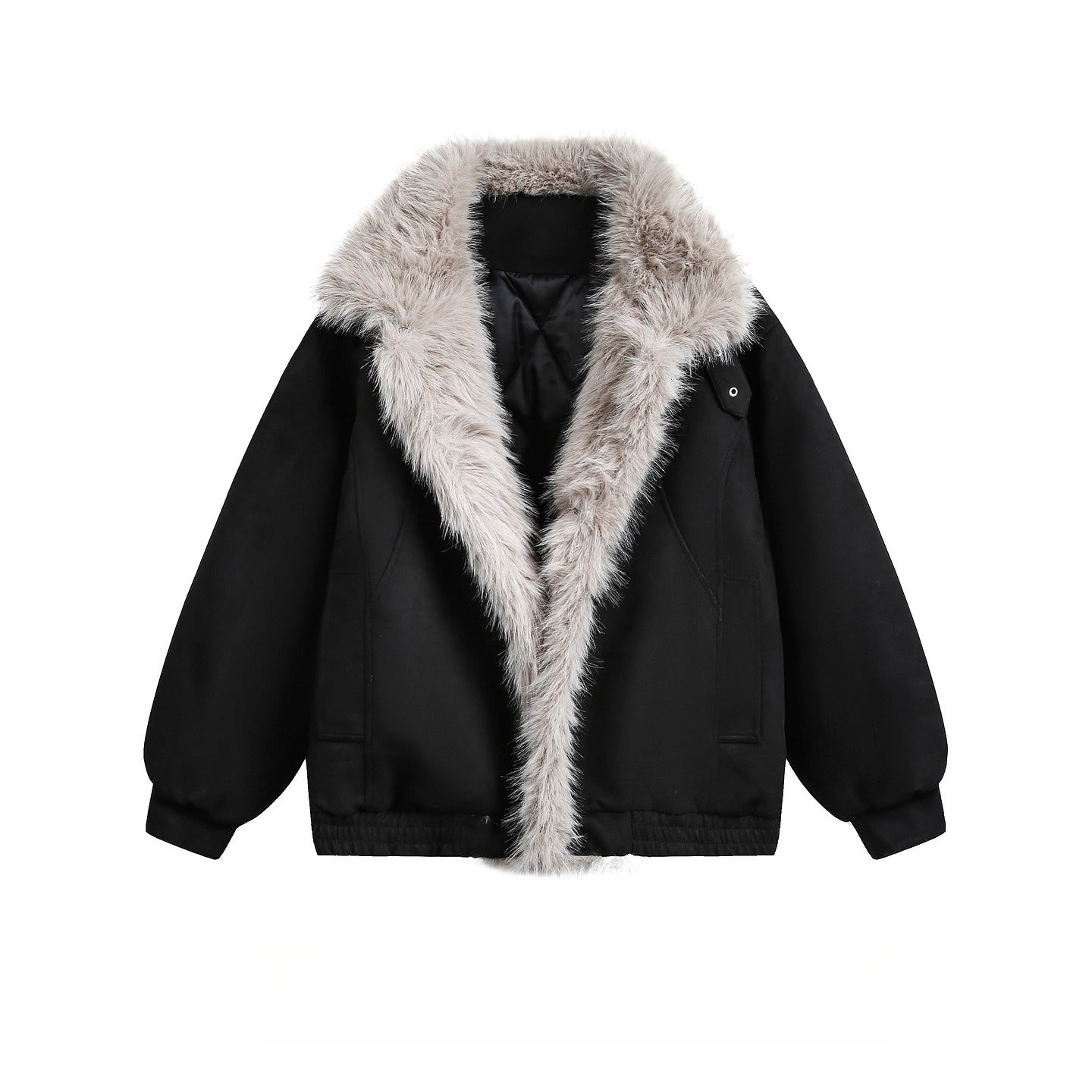 American retro suede seat mountain carving cotton clothes men's and women's trendy brand winter couple warm versatile cotton-padded clothes SIN0901