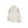 Wool blend single-faced herringbone harrington jacket for men - stand collar  sinclub6986
