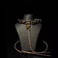 Golden bell collar female choker neck ring necklace neck chain collar dog leash k9 collar male stylish leash sinclub0256