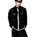 Accessible luxuryelegant decoration shoulder pads knitting shirtoutwear men SIN061