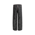 Spring & fall red blade red ear red edge raw cow and horse hair multi-link button a-line narrow straight-legloosejeansmen sinclub5251