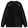 American Hasselblad line rivet sweater men and women winter high street couple crew neck inside loose design sports top SIN0896