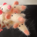 White fat mouse with fine whiskers