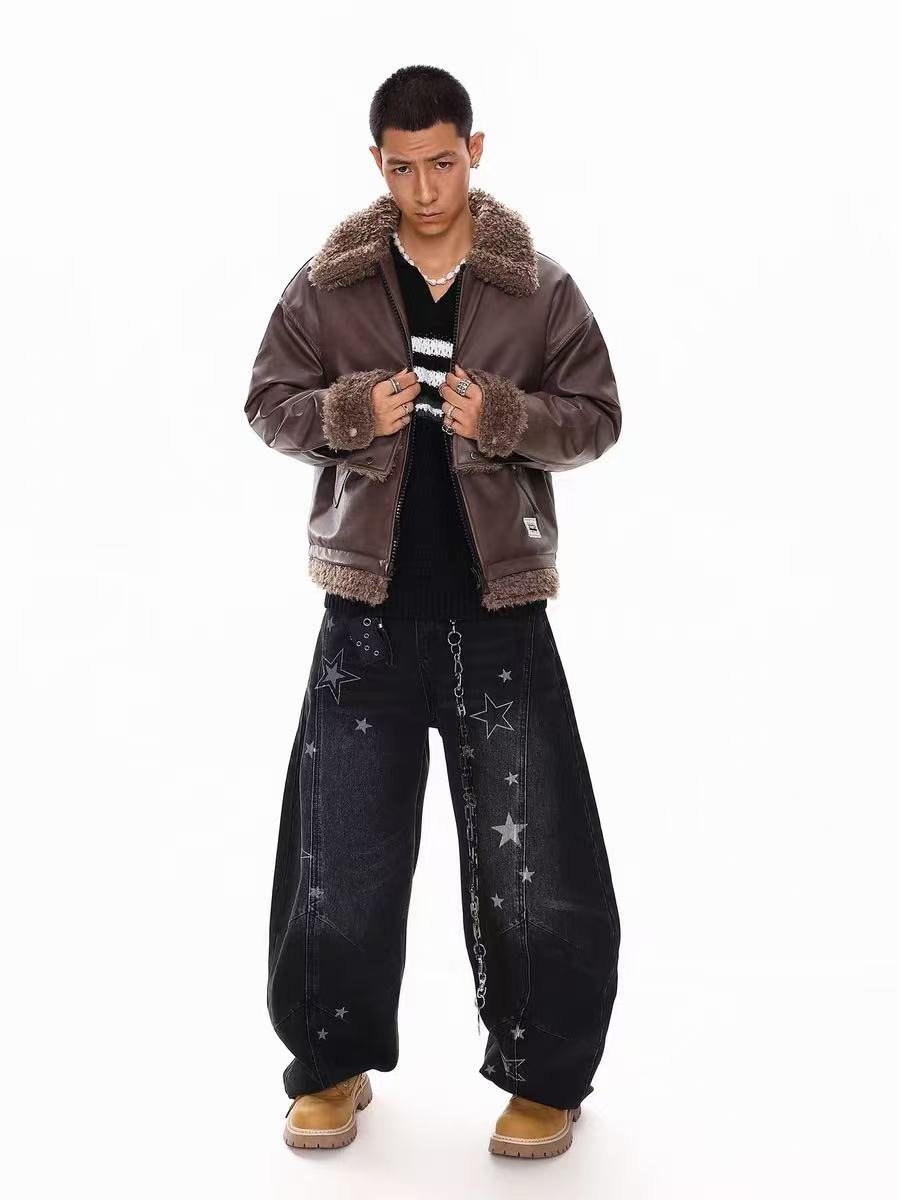 High Street loose thickened thermal locomotive clothes cotton-padded clothes for men and women of the same style SIN0819