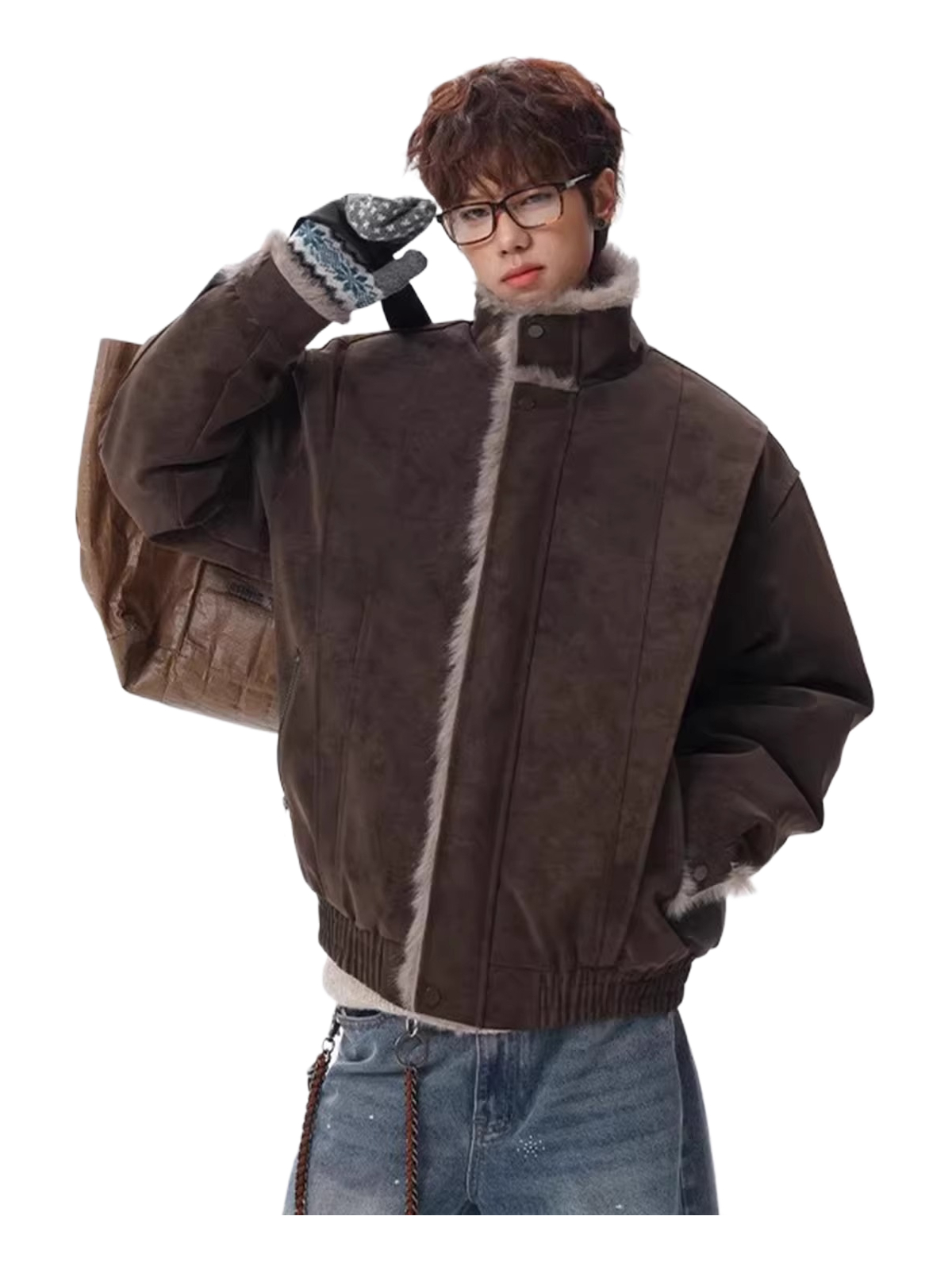 American-style eco-friendly faux fur hooded cotton coat SIN020