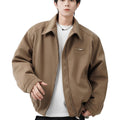 American khaki lapel jacket cotton jacket men's winter cleanfit loose baseball jacket Detroit tooling jacket SIN0898