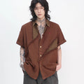 Heavyweight Distressed Deconstructed Short Sleeve Shirt