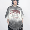 Oversized Vintage Washed Spray Paint Gradient T-Shirt