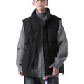 Lazy wind vest men's autumn and winter cotton clothes loose casual high street trend versatile sleeveless stand-up jacket SIN0900