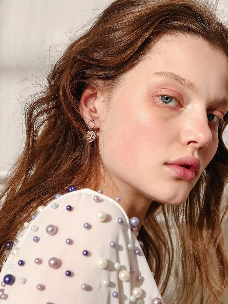 Baroque stud earrings women's French earrings earrings Hong Kong style retro earrings WY024