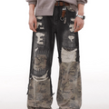 [MRNEARLY] camouflage loose straight jeans st1848