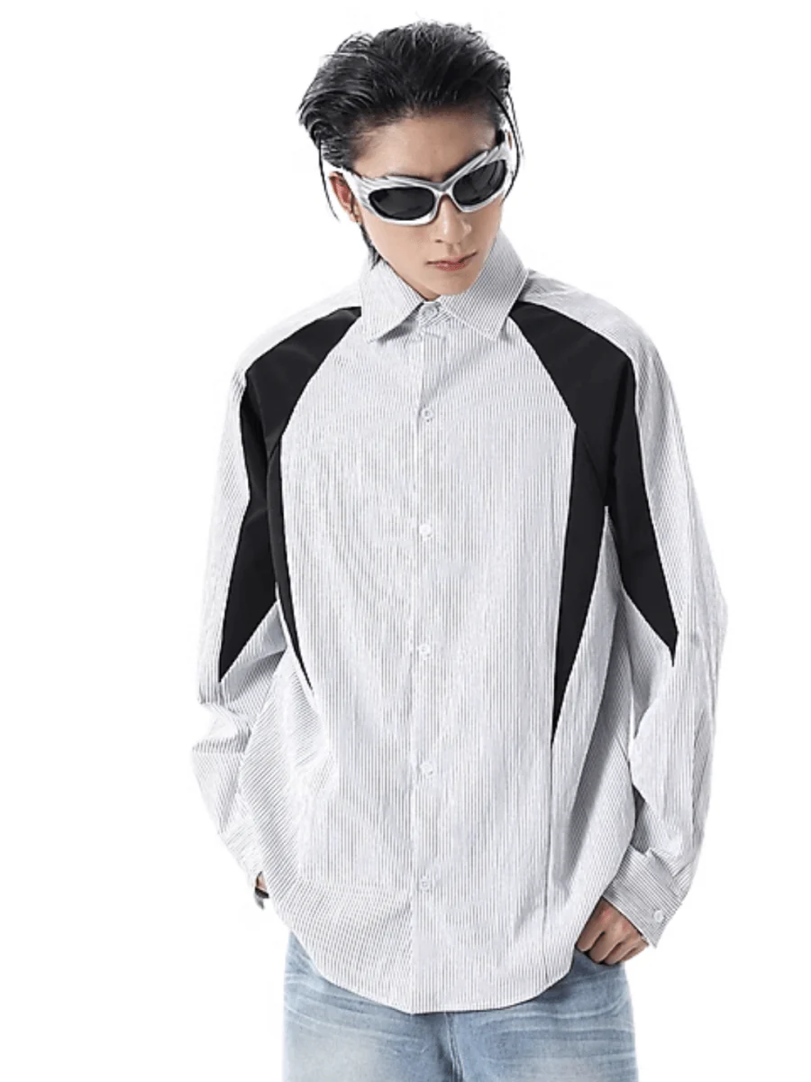 [TREND ST] striped shirt st1859