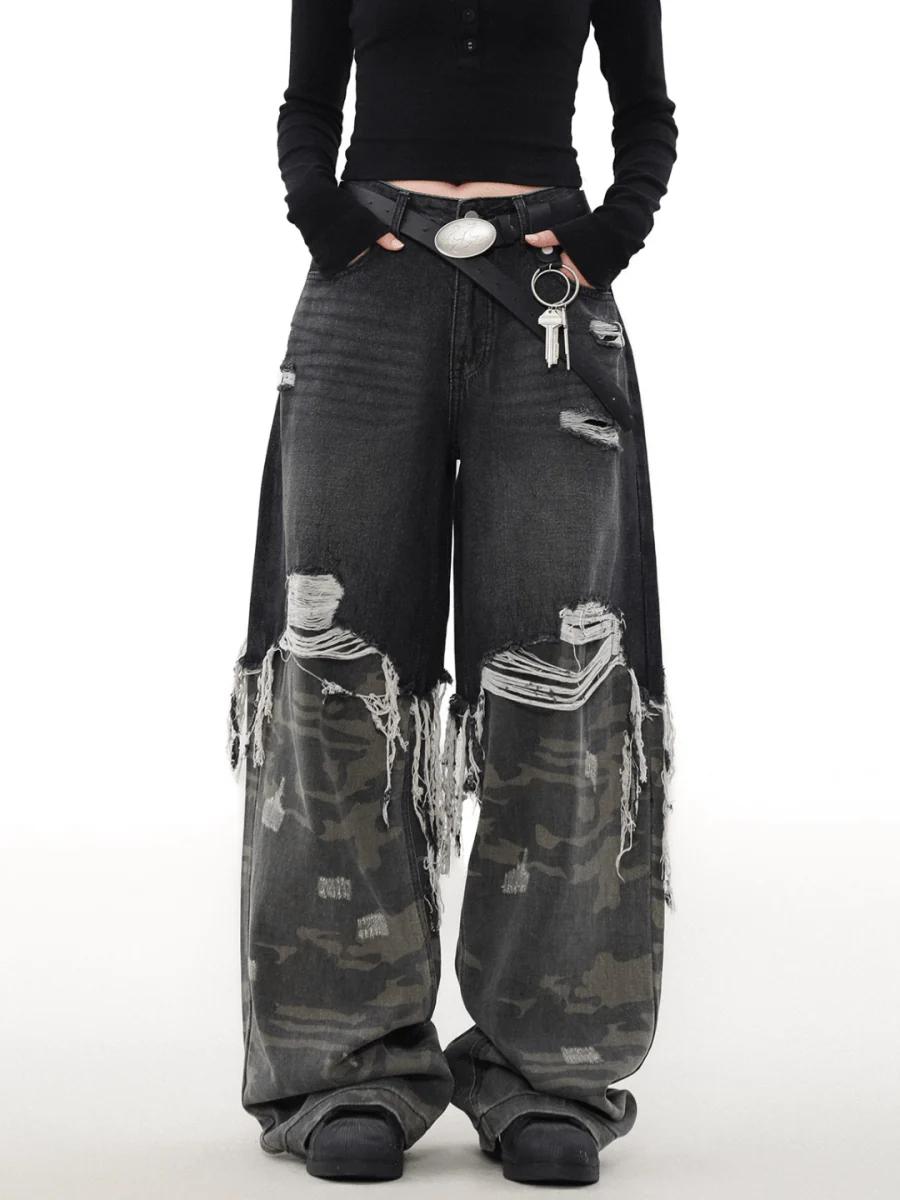 [MRNEARLY] camouflage washed pants st1846