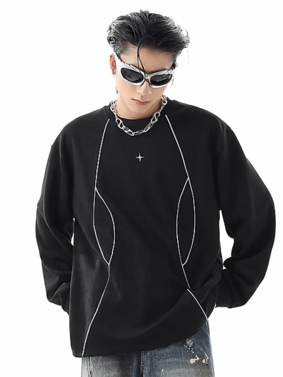 [TREND ST] round neck sweater st1856