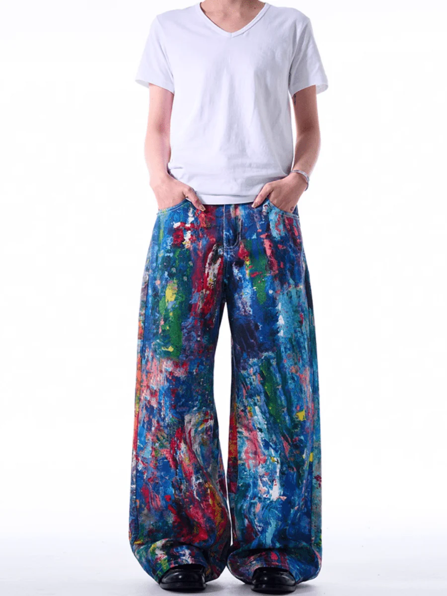 [MADWITCH] street painting printed jeans st1867