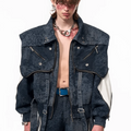 [STARTEXCEEDEND] Zipper structure splicing Jacket + Bottoms st1878