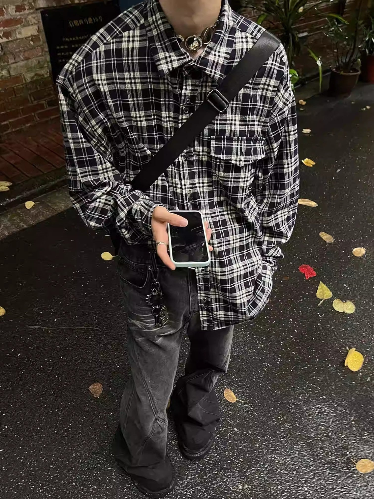 [MaxDstr] PLAID OVERSIZED SHIRT st5040