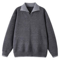 [W.K] CONTRAST-COLLAR POLO KNIT ST5055