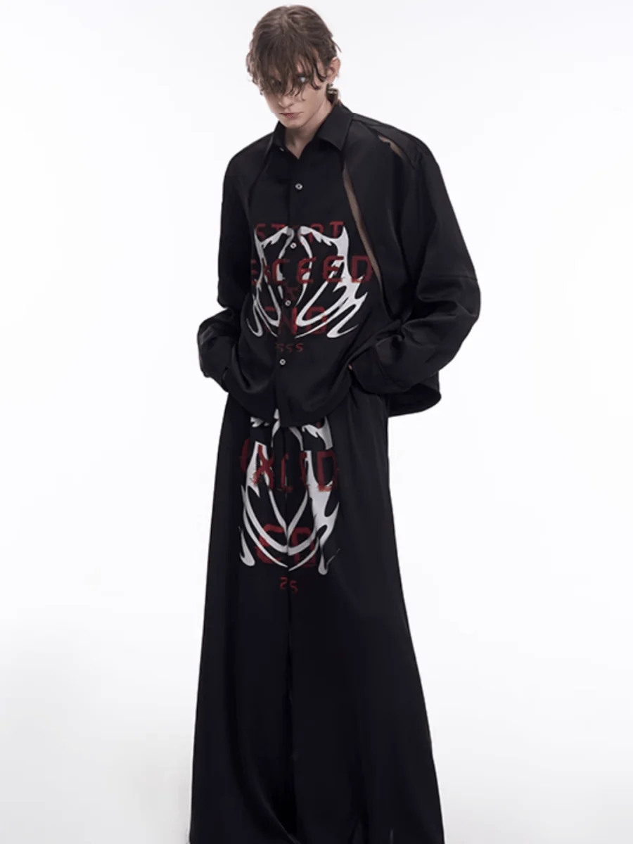 [STARTEXCEEDEND] Skeleton printing LOGO Jacket + Bottoms st1871