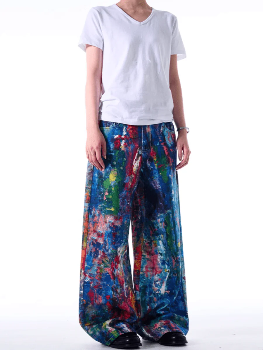 [MADWITCH] street painting printed jeans st1867