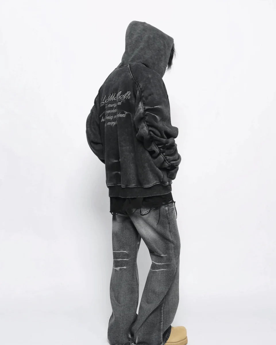 【Mz】high street washed hooded st1890