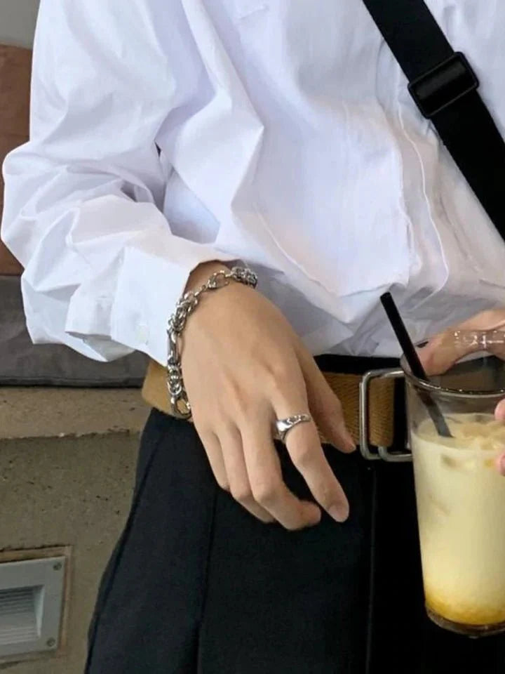 [ESC MAN STUDIO] SILVER BRACELET AX05